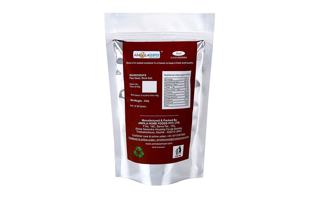 Amola Semper Healthy Flax Roast    Shrink Pack  250 grams